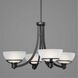 Domain 4 Light 29 inch Matte Black Chandelier Ceiling Light